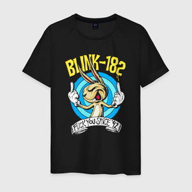 Мужская футболка хлопок с принтом Blink 182 fuck you since 92 в Ухте, 100% хлопок | прямой крой, круглый вырез горловины, длина до линии бедер, слегка спущенное плечо. | 