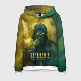 Мужская толстовка 3D с принтом Stalker 2 череп в городе Новоалтайск, 100% полиэстер | двухслойный капюшон со шнурком для регулировки, мягкие манжеты на рукавах и по низу толстовки, спереди карман-кенгуру с мягким внутренним слоем. | 