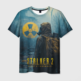 Мужская футболка 3D с принтом Stalker 2 зараженная зона в городе Новоалтайск, 100% полиэфир | прямой крой, круглый вырез горловины, длина до линии бедер | 