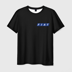 Мужская футболка 3D с принтом FIAT logo auto , 100% полиэфир | прямой крой, круглый вырез горловины, длина до линии бедер | Тематика изображения на принте: 