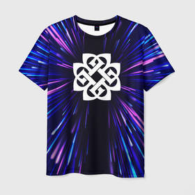 Мужская футболка 3D с принтом Breaking Benjamin neon energy в Ухте, 100% полиэфир | прямой крой, круглый вырез горловины, длина до линии бедер | 