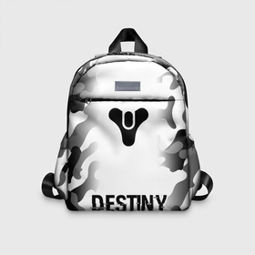 Детский рюкзак 3D с принтом Destiny glitch на светлом фоне по центру в городе Новоалтайск, 100% полиэстер | лямки с регулируемой длиной, сверху петелька, чтобы рюкзак можно было повесить на вешалку. Основное отделение закрывается на молнию, как и внешний карман. Внутри дополнительный карман. По бокам два дополнительных кармашка | 