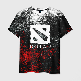 Мужская футболка 3D с принтом Dota2 брызги красок в городе Новоалтайск, 100% полиэфир | прямой крой, круглый вырез горловины, длина до линии бедер | 