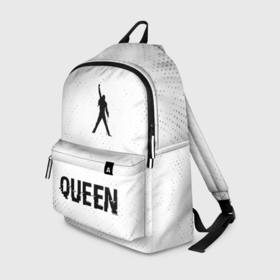 Рюкзак 3D с принтом Queen glitch на светлом фоне по центру в городе Новоалтайск, 100% полиэстер | лямки с регулируемой длиной, сверху петелька, чтобы рюкзак можно было повесить на вешалку. Основное отделение закрывается на молнию, как и внешний карман. Внутри два дополнительных кармана, один из которых закрывается на молнию. По бокам два дополнительных кармашка | 