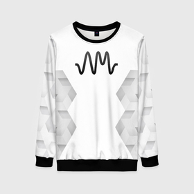 Женский свитшот 3D с принтом Arctic Monkeys white poly , 100% полиэстер с мягким внутренним слоем | круглый вырез горловины, мягкая резинка на манжетах и поясе, свободная посадка по фигуре | 