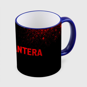 Кружка с полной запечаткой с принтом Pantera   red gradient по горизонтали в Кировске, керамика | ёмкость 330 мл | 