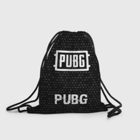 Рюкзак-мешок 3D с принтом PUBG glitch на темном фоне по центру в городе Новоалтайск, 100% полиэстер | плотность ткани — 200 г/м2, размер — 35 х 45 см; лямки — толстые шнурки, застежка на шнуровке, без карманов и подкладки | 