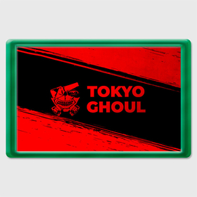 Магнит 45*70 с принтом Tokyo Ghoul   red gradient по горизонтали в городе Новоалтайск, Пластик | Размер: 78*52 мм; Размер печати: 70*45 | Тематика изображения на принте: 