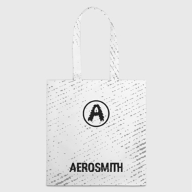 Шоппер 3D с принтом Aerosmith glitch на светлом фоне по центру в городе Новоалтайск, 100% полиэстер | Плотность: 200 г/м2; Размер: 34×35 см; Высота лямок: 30 см | 