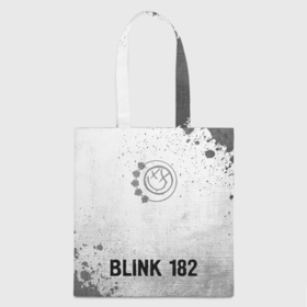 Шоппер 3D с принтом Blink 182   white gradient по центру в Ухте, 100% полиэстер | Плотность: 200 г/м2; Размер: 34×35 см; Высота лямок: 30 см | 