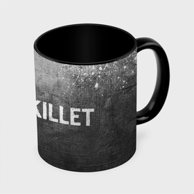 Кружка с полной запечаткой с принтом Skillet   grey gradient по горизонтали в Архангельске, керамика | ёмкость 330 мл | Тематика изображения на принте: 