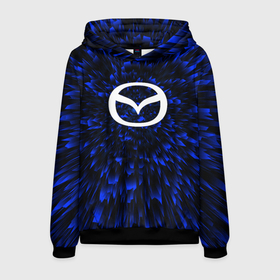 Мужская толстовка 3D с принтом Mazda blue energy в городе Новоалтайск, 100% полиэстер | двухслойный капюшон со шнурком для регулировки, мягкие манжеты на рукавах и по низу толстовки, спереди карман-кенгуру с мягким внутренним слоем. | Тематика изображения на принте: 
