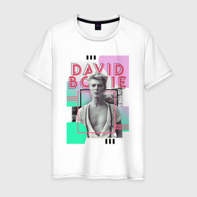 Мужская футболка хлопок с принтом David Bowie singer rock , 100% хлопок | прямой крой, круглый вырез горловины, длина до линии бедер, слегка спущенное плечо. | Тематика изображения на принте: 