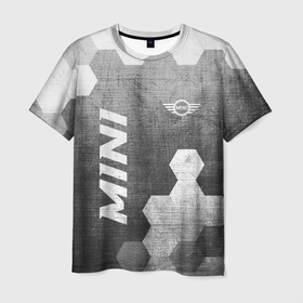 Мужская футболка 3D с принтом Mini   grey gradient вертикально в городе Новоалтайск, 100% полиэфир | прямой крой, круглый вырез горловины, длина до линии бедер | 
