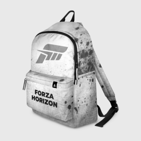 Рюкзак 3D с принтом Forza Horizon   white gradient по центру в Петрозаводске, 100% полиэстер | лямки с регулируемой длиной, сверху петелька, чтобы рюкзак можно было повесить на вешалку. Основное отделение закрывается на молнию, как и внешний карман. Внутри два дополнительных кармана, один из которых закрывается на молнию. По бокам два дополнительных кармашка | Тематика изображения на принте: 
