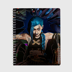 Тетрадь с принтом Unhappy Jinx в Архангельске, 100% бумага | 48 листов, плотность листов — 60 г/м2, плотность картонной обложки — 250 г/м2. Листы скреплены сбоку удобной пружинной спиралью. Уголки страниц и обложки скругленные. Цвет линий — светло-серый
 | 