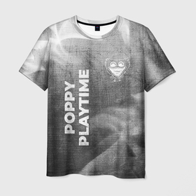 Мужская футболка 3D с принтом Poppy Playtime   grey gradient вертикально в городе Новоалтайск, 100% полиэфир | прямой крой, круглый вырез горловины, длина до линии бедер | 