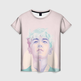 Женская футболка 3D с принтом Тхэян Bigbang в городе Новоалтайск, 100% полиэфир ( синтетическое хлопкоподобное полотно) | прямой крой, круглый вырез горловины, длина до линии бедер | Тематика изображения на принте: 