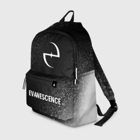 Рюкзак 3D с принтом Evanescence glitch на темном фоне по центру в городе Новоалтайск, 100% полиэстер | лямки с регулируемой длиной, сверху петелька, чтобы рюкзак можно было повесить на вешалку. Основное отделение закрывается на молнию, как и внешний карман. Внутри два дополнительных кармана, один из которых закрывается на молнию. По бокам два дополнительных кармашка | 