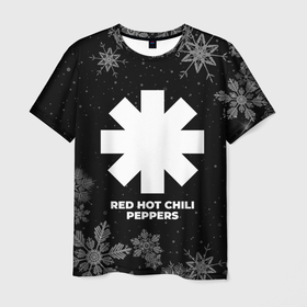 Мужская футболка 3D с принтом Снежный Red Hot Chili Peppers в городе Новоалтайск, 100% полиэфир | прямой крой, круглый вырез горловины, длина до линии бедер | Тематика изображения на принте: 