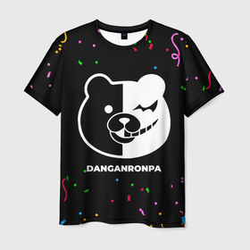 Мужская футболка 3D с принтом Danganronpa конфети в Кировске, 100% полиэфир | прямой крой, круглый вырез горловины, длина до линии бедер | Тематика изображения на принте: 