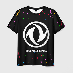 Мужская футболка 3D с принтом Dongfeng конфети в Кировске, 100% полиэфир | прямой крой, круглый вырез горловины, длина до линии бедер | Тематика изображения на принте: 