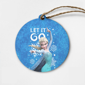 Ёлочная деревянная игрушка с принтом Эльза Холодное сердце let it go в городе Новоалтайск,  |  | 