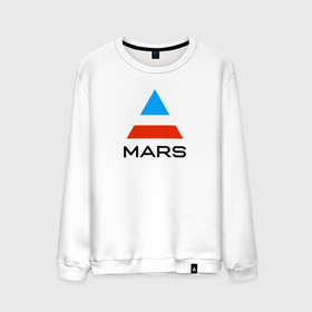 Мужской свитшот хлопок с принтом Сине красный логотип 30 Seconds to Mars в городе Новоалтайск, 100% хлопок |  | 
