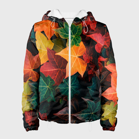 Женская куртка 3D Осенние листья винограда: в Ухте, ткань верха — 100% полиэстер, подклад — флис | прямой крой, подол и капюшон оформлены резинкой с фиксаторами, два кармана без застежек по бокам, один большой потайной карман на груди. Карман на груди застегивается на липучку |