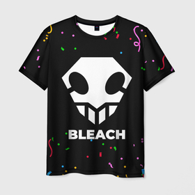 Мужская футболка 3D с принтом Bleach конфети в Кировске, 100% полиэфир | прямой крой, круглый вырез горловины, длина до линии бедер | Тематика изображения на принте: 