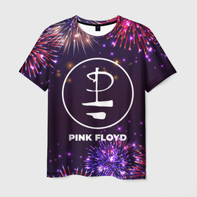 Мужская футболка 3D с принтом Праздничный Pink Floyd в городе Новоалтайск, 100% полиэфир | прямой крой, круглый вырез горловины, длина до линии бедер | 