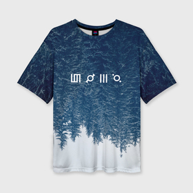 Женская футболка oversize 3D с принтом 30 Seconds to Mars   Перевернутый лес в Ухте,  |  | 