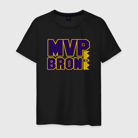 Мужская футболка хлопок с принтом Lebron James MVP , 100% хлопок | прямой крой, круглый вырез горловины, длина до линии бедер, слегка спущенное плечо. | Тематика изображения на принте: 