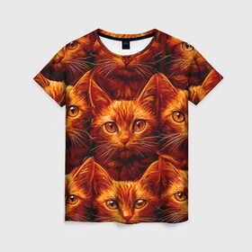 Женская футболка 3D Рыжие морды: в Ухте, 100% полиэфир ( синтетическое хлопкоподобное полотно) | прямой крой, круглый вырез горловины, длина до линии бедер |