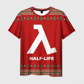 Мужская футболка 3D с принтом Half Life new year в городе Новоалтайск, 100% полиэфир | прямой крой, круглый вырез горловины, длина до линии бедер | Тематика изображения на принте: 
