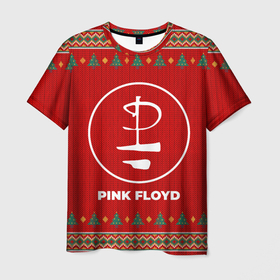 Мужская футболка 3D с принтом Pink Floyd new year в Архангельске, 100% полиэфир | прямой крой, круглый вырез горловины, длина до линии бедер | Тематика изображения на принте: 