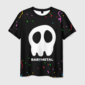 Мужская футболка 3D с принтом Babymetal конфети в городе Новоалтайск, 100% полиэфир | прямой крой, круглый вырез горловины, длина до линии бедер | Тематика изображения на принте: 