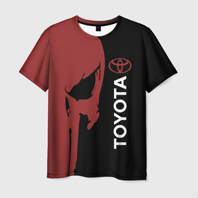 Мужская футболка 3D с принтом Toyota и череп в городе Новоалтайск, 100% полиэфир | прямой крой, круглый вырез горловины, длина до линии бедер | 