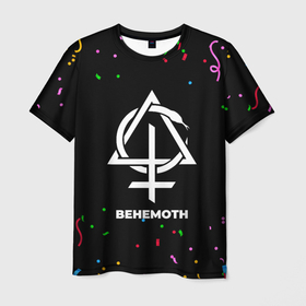 Мужская футболка 3D с принтом Behemoth конфети в городе Новоалтайск, 100% полиэфир | прямой крой, круглый вырез горловины, длина до линии бедер | Тематика изображения на принте: 