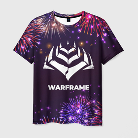 Мужская футболка 3D с принтом Праздничный Warframe в городе Новоалтайск, 100% полиэфир | прямой крой, круглый вырез горловины, длина до линии бедер | Тематика изображения на принте: 