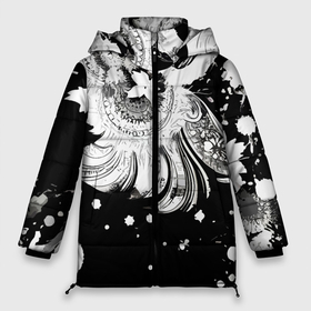 Женская зимняя куртка Oversize с принтом Абстрактная экспрессивная композиция в городе Новоалтайск, верх — 100% полиэстер; подкладка — 100% полиэстер; утеплитель — 100% полиэстер | длина ниже бедра, силуэт Оверсайз. Есть воротник-стойка, отстегивающийся капюшон и ветрозащитная планка. 

Боковые карманы с листочкой на кнопках и внутренний карман на молнии | 