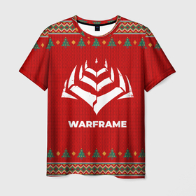 Мужская футболка 3D с принтом Warframe new year в городе Новоалтайск, 100% полиэфир | прямой крой, круглый вырез горловины, длина до линии бедер | Тематика изображения на принте: 