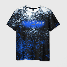 Мужская футболка 3D с принтом God of War краски в Ухте, 100% полиэфир | прямой крой, круглый вырез горловины, длина до линии бедер | 