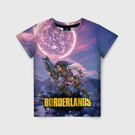 Детская футболка 3D с принтом Borderlands вооружение в городе Новоалтайск, 100% гипоаллергенный полиэфир | прямой крой, круглый вырез горловины, длина до линии бедер, чуть спущенное плечо, ткань немного тянется | 