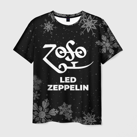Мужская футболка 3D с принтом Снежный Led Zeppelin в Ухте, 100% полиэфир | прямой крой, круглый вырез горловины, длина до линии бедер | 