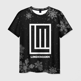 Мужская футболка 3D с принтом Снежный Lindemann в городе Новоалтайск, 100% полиэфир | прямой крой, круглый вырез горловины, длина до линии бедер | Тематика изображения на принте: 