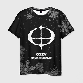 Мужская футболка 3D с принтом Снежный Ozzy Osbourne в Ухте, 100% полиэфир | прямой крой, круглый вырез горловины, длина до линии бедер | 