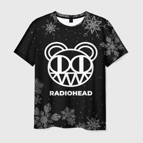 Мужская футболка 3D с принтом Снежный Radiohead в городе Новоалтайск, 100% полиэфир | прямой крой, круглый вырез горловины, длина до линии бедер | 