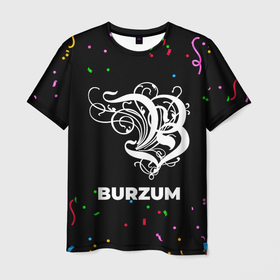 Мужская футболка 3D с принтом Burzum конфети в Кировске, 100% полиэфир | прямой крой, круглый вырез горловины, длина до линии бедер | Тематика изображения на принте: 