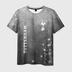 Мужская футболка 3D с принтом Tottenham   grey gradient вертикально в Петрозаводске, 100% полиэфир | прямой крой, круглый вырез горловины, длина до линии бедер | Тематика изображения на принте: 